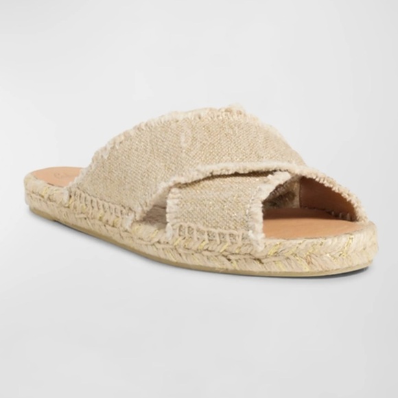Castaner Palmera Linen Crisscross Slide Espadrilles - Picture 2 of 7